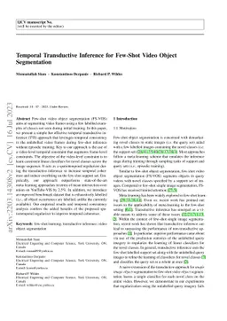 Temporal Transductive Inference for Few-Shot Video Object Segmentation