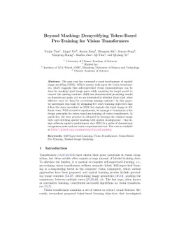 Beyond Masking: Demystifying Token-Based Pre-Training for Vision
  Transformers