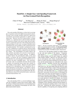 PatchNet: A Simple Face Anti-Spoofing Framework via Fine-Grained Patch
  Recognition