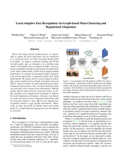 Local-Adaptive Face Recognition via Graph-based Meta-Clustering and
  Regularized Adaptation