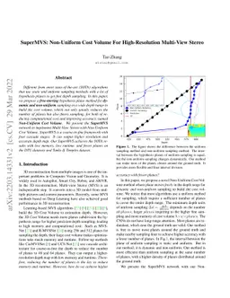 SuperMVS: Non-Uniform Cost Volume For High-Resolution Multi-View Stereo