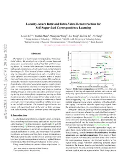Locality-Aware Inter-and Intra-Video Reconstruction for Self-Supervised
  Correspondence Learning