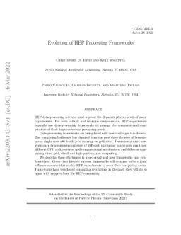Evolution of HEP Processing Frameworks
