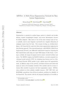 MFSNet: A Multi Focus Segmentation Network for Skin Lesion Segmentation