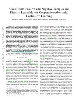CaCo: Both Positive and Negative Samples are Directly Learnable via
  Cooperative-adversarial Contrastive Learning