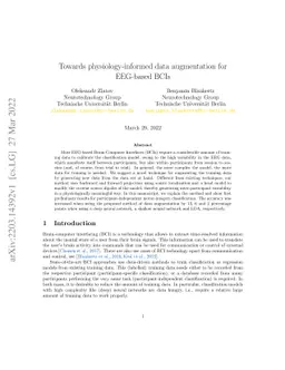 Towards physiology-informed data augmentation for EEG-based BCIs