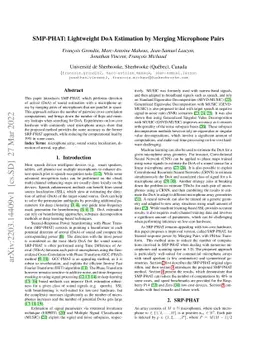 SMP-PHAT: Lightweight DoA Estimation by Merging Microphone Pairs