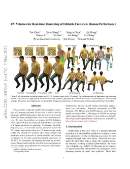UV Volumes for Real-time Rendering of Editable Free-view Human
  Performance