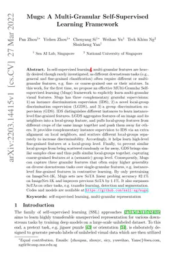 Mugs: A Multi-Granular Self-Supervised Learning Framework