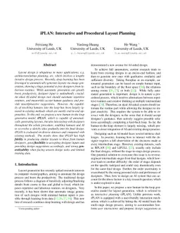 iPLAN: Interactive and Procedural Layout Planning