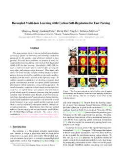 Decoupled Multi-task Learning with Cyclical Self-Regulation for Face
  Parsing