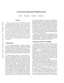 An Interactive Image-based Modeling System