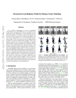 Structured Local Radiance Fields for Human Avatar Modeling