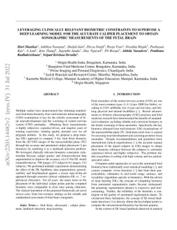 Leveraging Clinically Relevant Biometric Constraints To Supervise A Deep
  Learning Model For The Accurate Caliper Placement To Obtain Sonographic
  Measurements Of The Fetal Brain