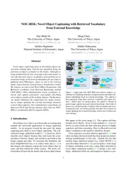 NOC-REK: Novel Object Captioning with Retrieved Vocabulary from External
  Knowledge