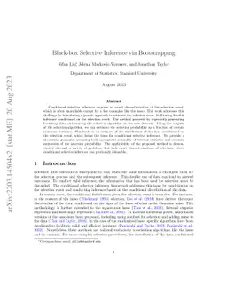 Black-box Selective Inference via Bootstrapping