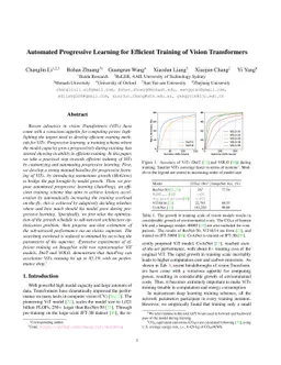 Automated Progressive Learning for Efficient Training of Vision
  Transformers