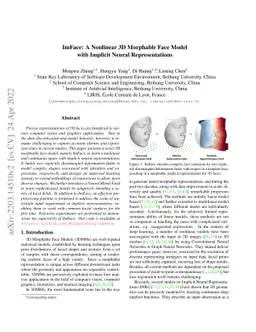 ImFace: A Nonlinear 3D Morphable Face Model with Implicit Neural
  Representations