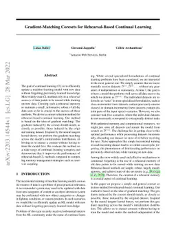 Gradient-Matching Coresets for Rehearsal-Based Continual Learning