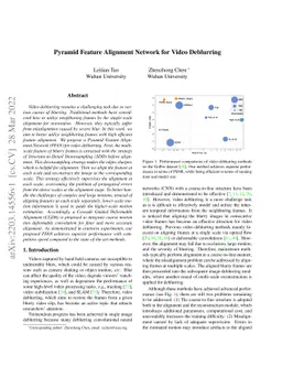 Pyramid Feature Alignment Network for Video Deblurring