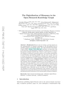 The Digitalization of Bioassays in the Open Research Knowledge Graph