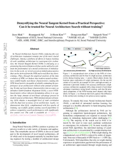 Demystifying the Neural Tangent Kernel from a Practical Perspective: Can
  it be trusted for Neural Architecture Search without training?