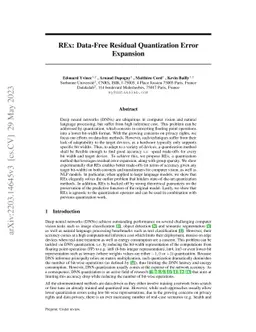 REx: Data-Free Residual Quantization Error Expansion