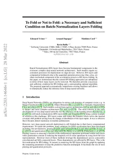 To Fold or Not to Fold: a Necessary and Sufficient Condition on
  Batch-Normalization Layers Folding