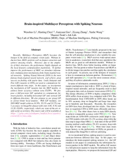 Brain-inspired Multilayer Perceptron with Spiking Neurons