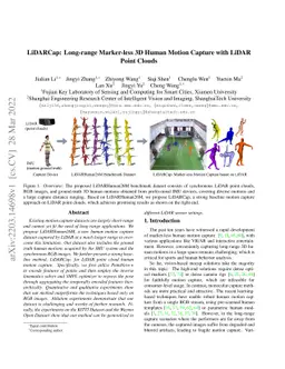LiDARCap: Long-range Marker-less 3D Human Motion Capture with LiDAR
  Point Clouds