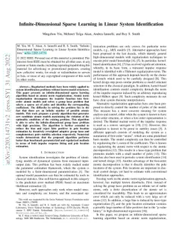 Infinite-Dimensional Sparse Learning in Linear System Identification