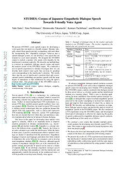 STUDIES: Corpus of Japanese Empathetic Dialogue Speech Towards Friendly
  Voice Agent