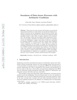 Soundness of Data-Aware Processes with Arithmetic Conditions