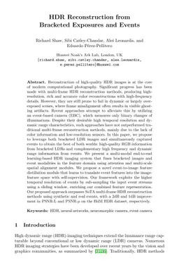 HDR Reconstruction from Bracketed Exposures and Events
