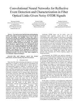 Convolutional Neural Networks for Reflective Event Detection and
  Characterization in Fiber Optical Links Given Noisy OTDR Signals