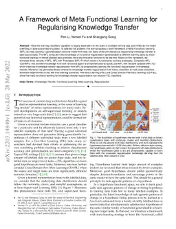 A Framework of Meta Functional Learning for Regularising Knowledge
  Transfer