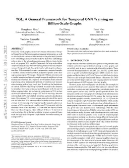 TGL: A General Framework for Temporal GNN Training on Billion-Scale
  Graphs