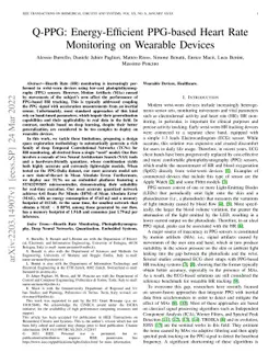 Q-PPG: Energy-Efficient PPG-based Heart Rate Monitoring on Wearable
  Devices