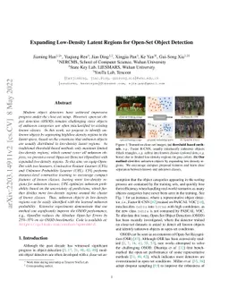 Expanding Low-Density Latent Regions for Open-Set Object Detection