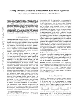 Moving Obstacle Avoidance: a Data-Driven Risk-Aware Approach