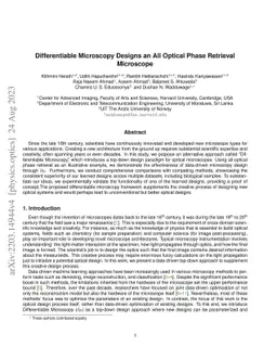 Differentiable Microscopy Designs an All Optical Phase Retrieval Microscope