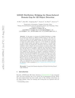 LiDAR Distillation: Bridging the Beam-Induced Domain Gap for 3D Object
  Detection