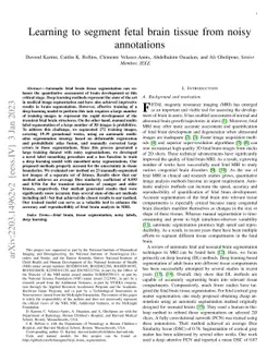 Learning to segment fetal brain tissue from noisy annotations