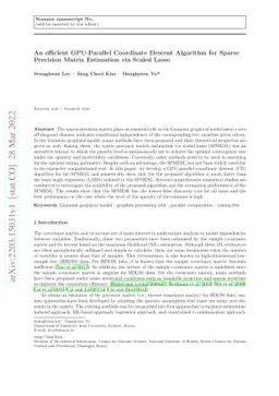 An efficient GPU-Parallel Coordinate Descent Algorithm for Sparse
  Precision Matrix Estimation via Scaled Lasso