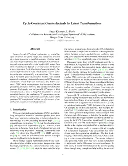 Cycle-Consistent Counterfactuals by Latent Transformations