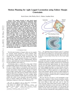 Motion Planning for Agile Legged Locomotion using Failure Margin
  Constraints