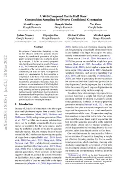 A Well-Composed Text is Half Done! Composition Sampling for Diverse
  Conditional Generation