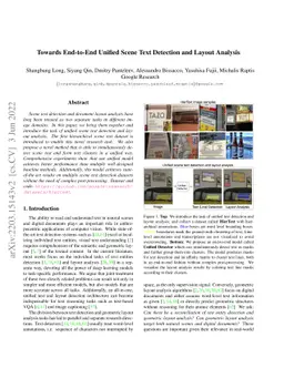 Towards End-to-End Unified Scene Text Detection and Layout Analysis
