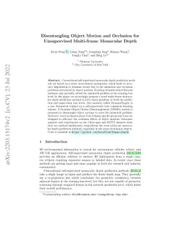 Disentangling Object Motion and Occlusion for Unsupervised Multi-frame
  Monocular Depth