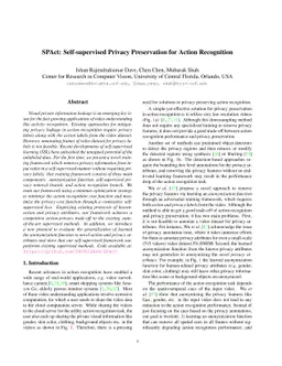 SPAct: Self-supervised Privacy Preservation for Action Recognition